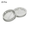 sourcing map 10Pcs 50mm/2in Air Vents Circular Soffit Vents, Light