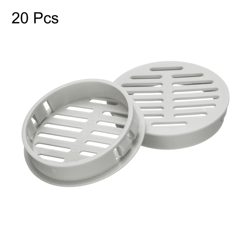 sourcing map 10Pcs 50mm/2in Air Vents Circular Soffit Vents, Light
