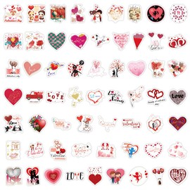 100 PCS Stickers for Valentine's Day Water Bottle|Vinyl Waterproof Sticker for Laptop Skateboard Phone Car Decals for Teens Adults Decor (Love Stickers)