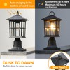 LUTEC Outdoor Solar Lamp Post Light with Pier Mount Base,