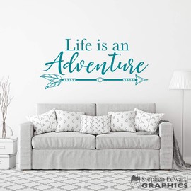 Life is an Adventure Wall Decal - Adventure Quote - Arrow Decor