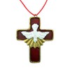 Confirmation Cross Necklace with Dove Spirit Dove Design, 2 Inch