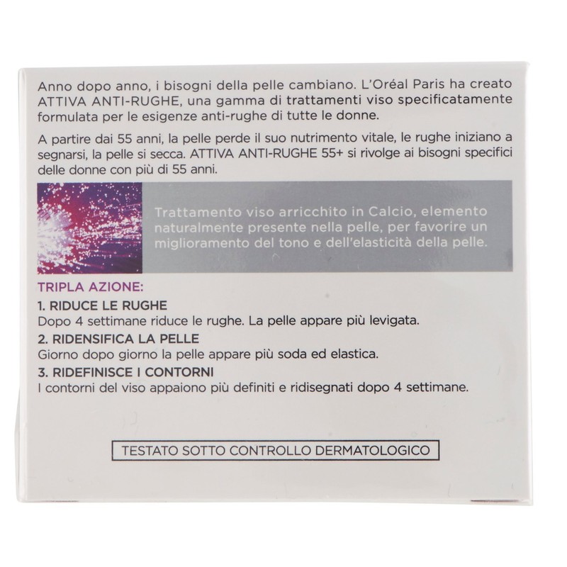 L'ORÉAL Attiva Antirughe 55+ Crema Viso Donna Antirughe Riparatrice Giorno