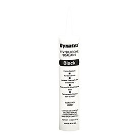 Dynatex 143403 Industrial Grade Silicone Sealant, Black, Marine Caulk, 300ml Cartridge - Bonds, Seals, Protects - Waterproof, Weatherproof, Thermally and Electrically Insulating, Permanently Flexible