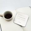 metal silver coaster square 3ea