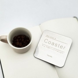 metal silver coaster square 3ea
