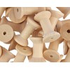 CleverDelights 1 3/4" x 1 1/8" Wood Spools - 10