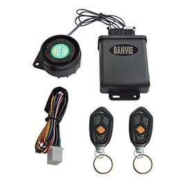 BANVIE Motorcycle Security Alarm System with Remote Start Stop Engine, Super waterproof Unit and High Voltage Protection,