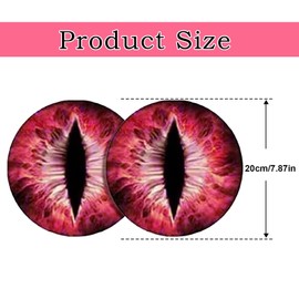 Beast Eyes Headlamp Decals - 3D Eyes Car Stickers, Compatible with Jeep, Funny Headlight Decorations, Auto Decals for Car, Truck, Motorcycle, Window, Bumper Decoration(Pink)