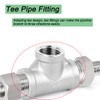 3 Way Pipe Fitting, Stainless Steel Tee Connector with 3/4"