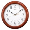 Seiko Wall Clock Quiet Sweep Second Hand Dark Brown Solid