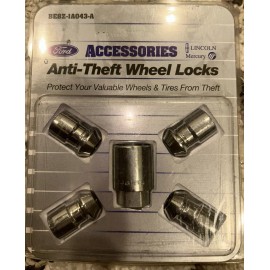 Ford NEW OEM Ford Anti-Theft Wheel Lug Nut Locks M12x1.5 BE8Z-1A043-A Fiesta 11-13