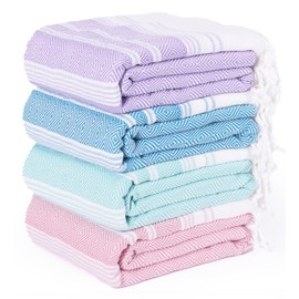 Widdonen Thin Turkish Beach Towel Lightweight Quick Dry Absorbent Cotton Bathroom Bath Pool Swim Towels Extra Large Oversized Sand Free Beach Accessories Essentials Cloud Gifts for Adult