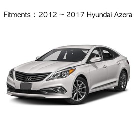 Kyoungdong Smoked Black Side Window Wind Deflectors Visor Rain Wind Guards 4p for 2012~2017 Hyundai Azera