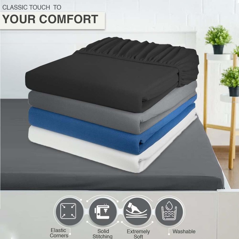 Comfortz Bedding Fitted Sheet King - Deep Pocket Soft Brushed