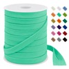 LEREATI Fruit Green Bias Tape Double Fold 1/2 Inch x 55 Yards, Polyester Fabric Seam Binding Tape for Sewing, Seaming, Hemming, Piping, Quilting, Upholstery Trim