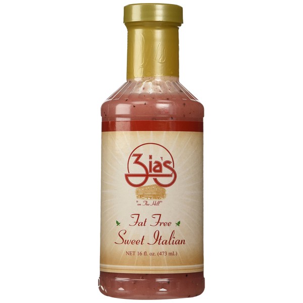 Zia's Fat-Free Sweet Italian Oil & Vinegar Salad Dressing, 16 Ounce Bottle