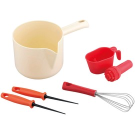 Shimomura Kakusan Takoyaki 41183 Takoyaki Set of 4 Types [Made in China] Easy Pick Oil Painting Powder Grinding Whisk 41183