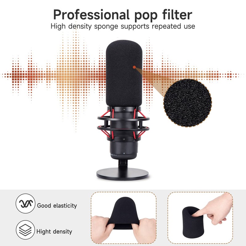 Funda de espuma para micrófono HypherX QuadCast – Filtro Pop
