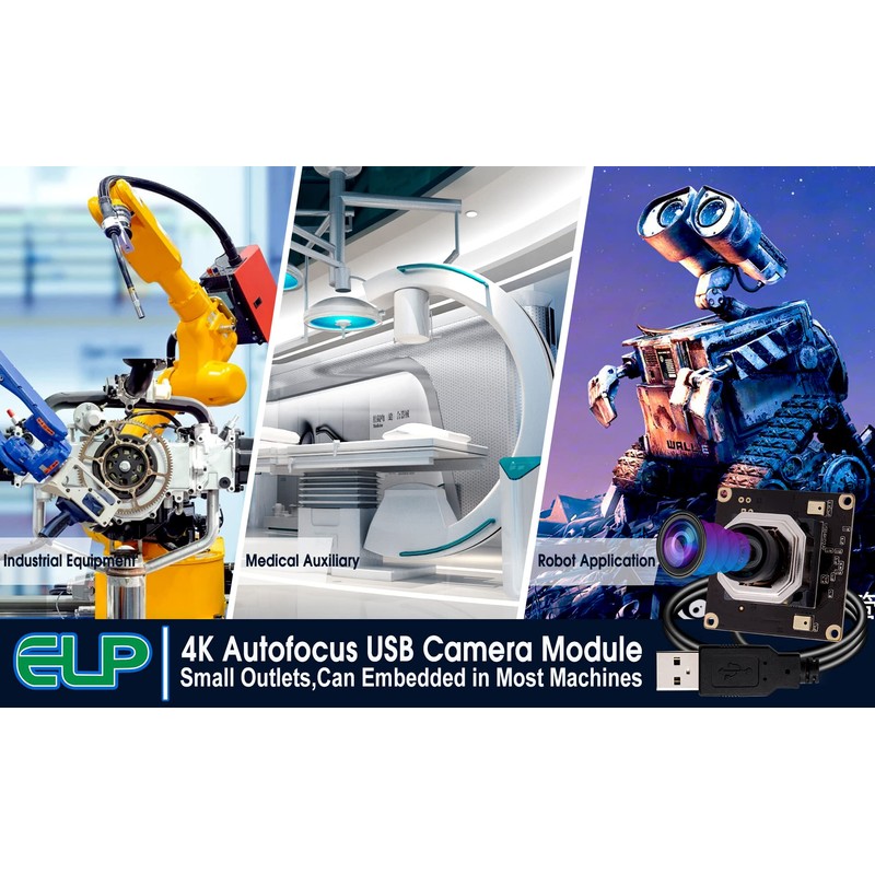 G 4K USB Camera Auto Focus Webcam Double Microphone 2160p