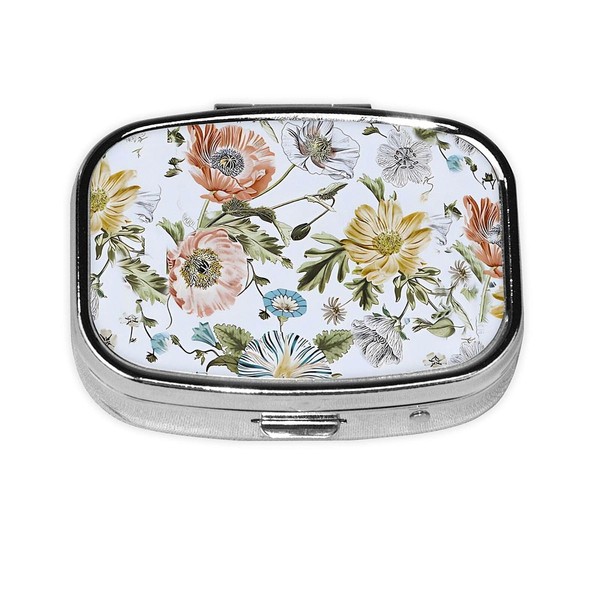 ABLESKY ABLESKY Pill Box, 2 Compartment Pill Organizer Case for