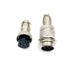 GX20 Aviation Connector 8 Pin, GX20 Docking Style Circular Adapter Male Female Plug Socket GX20 Metal Female Male Panel Mount Connector for Power Connection