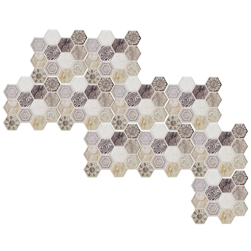 10Pcs Self Adhesive Sticker Background PVC Wall Decal Tile Sticker