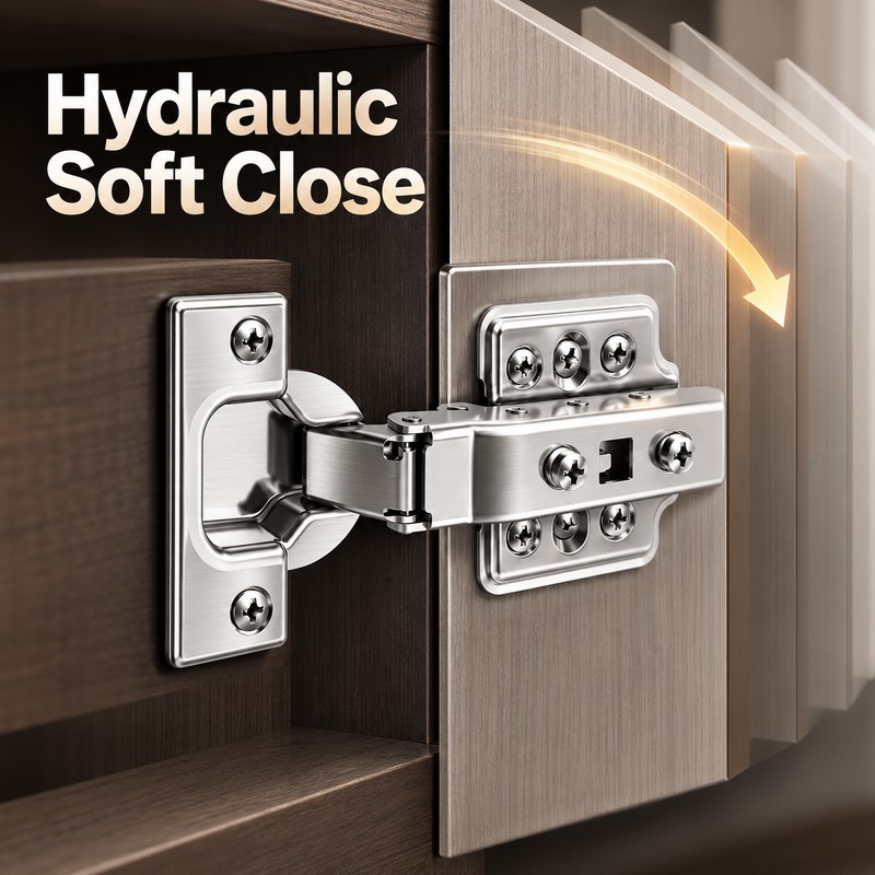 304 Stainless Steel Soft Close Cabinet Hinges – Hydraulic Concealed