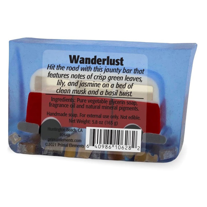 Primal Elements Jabón de barra envuelto, Wanderlust, 6.4 onzas