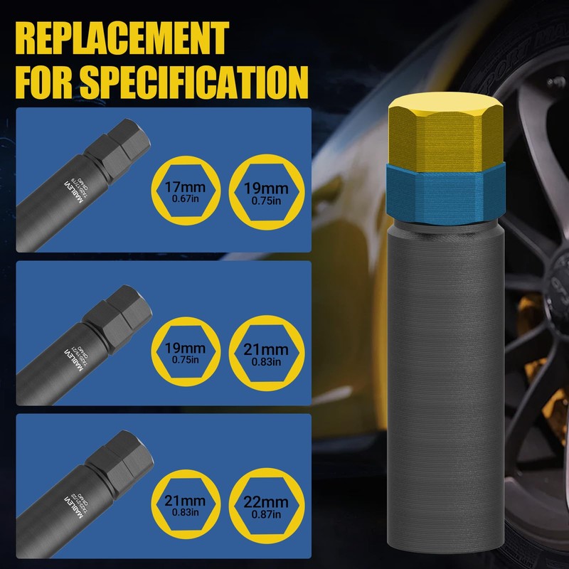 MABLEVI 10 Spline Lug Nut Socket, Compatible with Bimecc 10-Spline