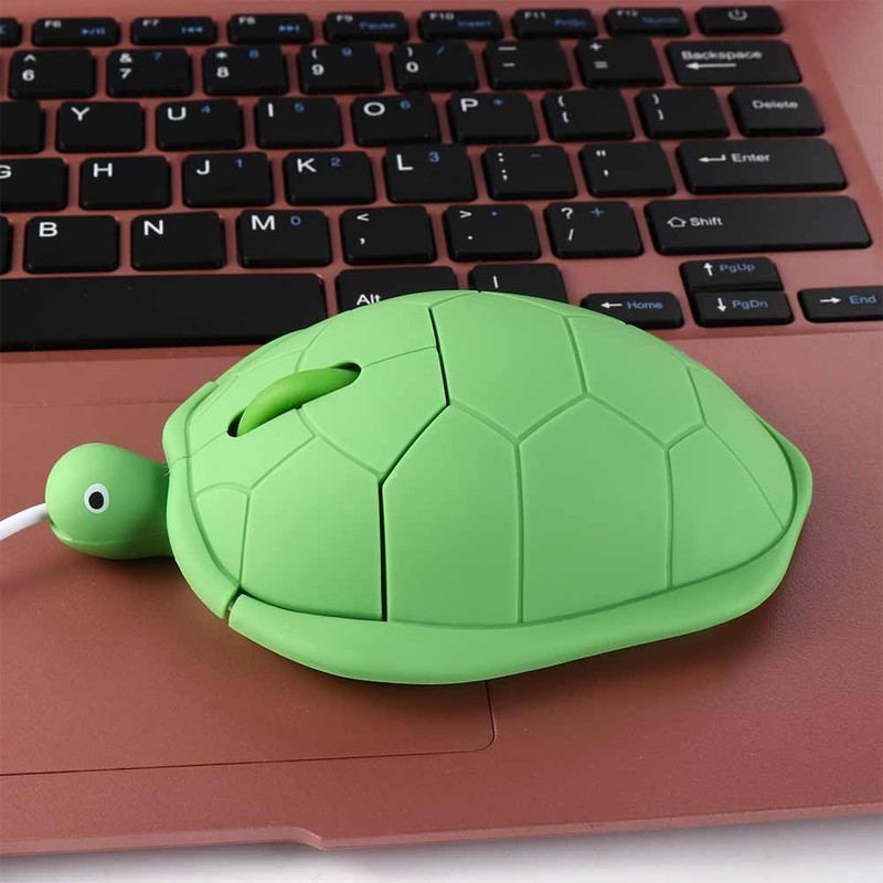 Vctitil Cute Turtle Shape USB Wired Corded Mouse,1200DPI 3 Buttons