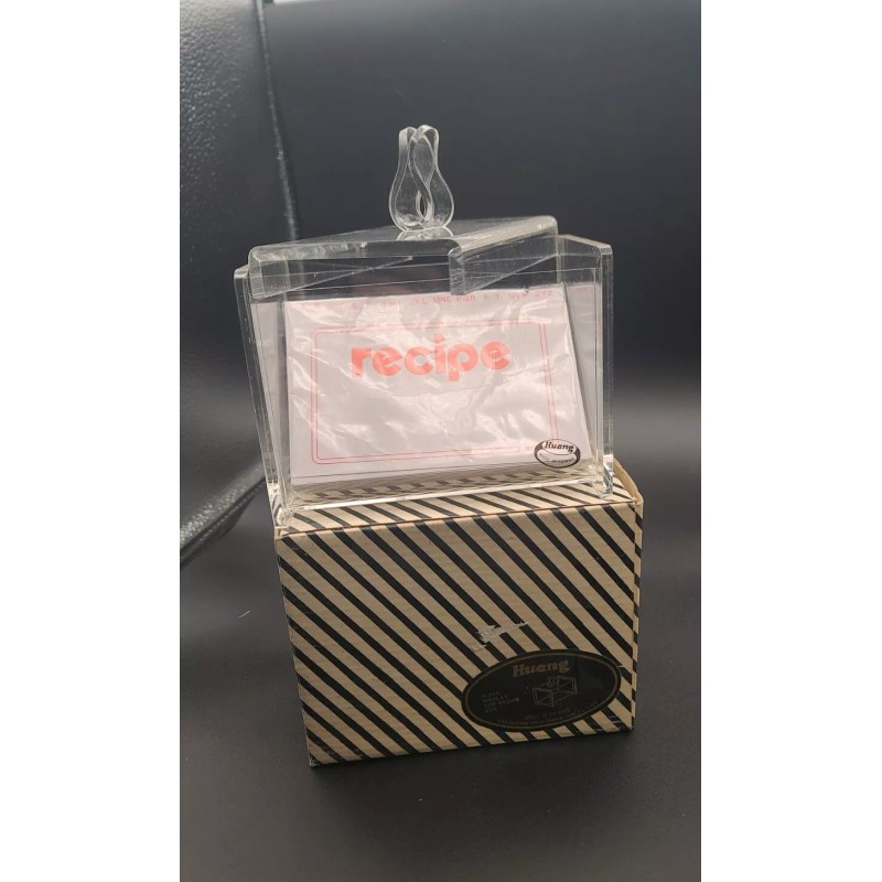 Huang Display Top Recipe Box Acrylic Office Home Desk.