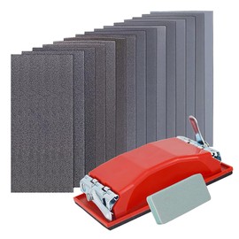 VRKET Wet & Dry Sandpaper Set, 42 Sheets of 120 to 3000 grit Sandpaper with Sanding Block Sander,for Wood Furniture Finishing Metal Automotive Sanding Polishing