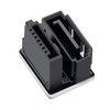 Cablecc Single SATA 7Pin Female to 360 Degree Angled 7Pin