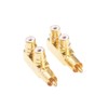 RFaha 2pcs RCA Male to Dual RCA Female Connector Adapter