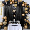 Black Sequin Backdrop Curtains 6 Pieces 2FTx8FT Shimmer Birthday Wedding