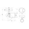meineWunschleuchte Bathroom Wall Spotlight 1-Bulb Silver Chrome Swivelling IP44