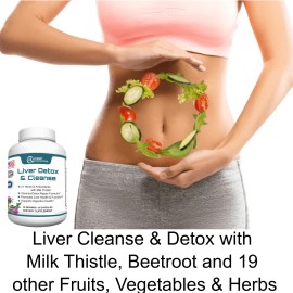 Liver Cleanse Detox & Repair - Milk Thistle, Artichoke Extract, Dandelion Root