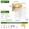 Shenmoyl Set of 2 Crystal Battery Operated Wall Sconce,Rechargeable Wall