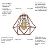 MiniSun Diablo Copper Wire Frame Non Electric Pendant Shade