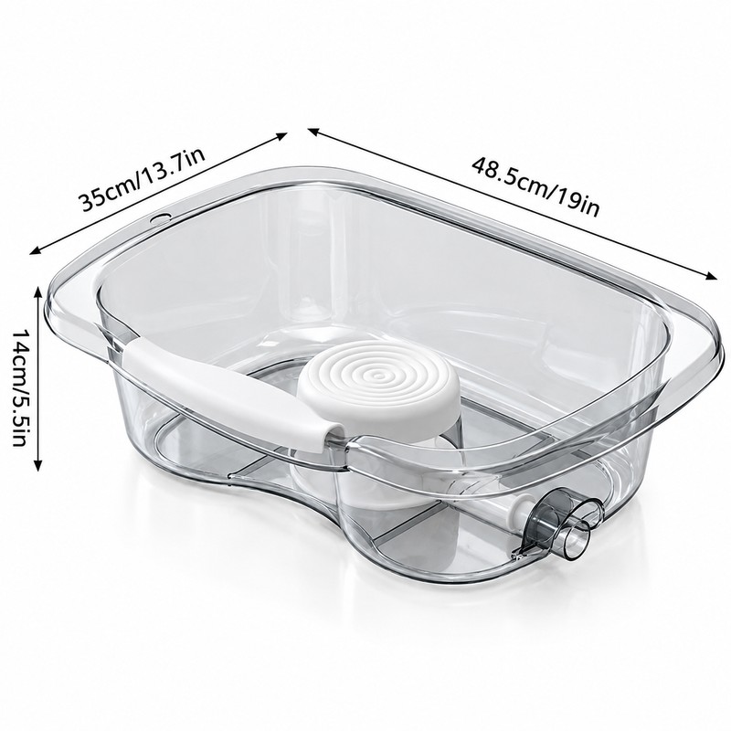 Portable Shampoo Bowl with Neck Support Lightweight Bedridden Hair Washing