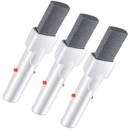 Geiserailie 3 Pieces Pool Pumice Stone with Handle Erase Rust Stain Spot Remover Pool Tile Calcium Cleaning Tools Pumice Sticks Stone for Concrete Plaster Pool Spa Toilet Bowl Ring Calcium Tub