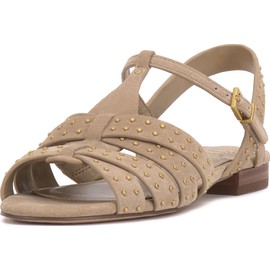 Vince Camuto Women's Chaya Flat Sandal, Tortilla Suede, 6.5
