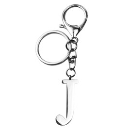 ORUZA Letter Keyring Alphabet Initial Keychain, Metal Letter Key Ring for Women Men Handbag Wallet Purses Letter J