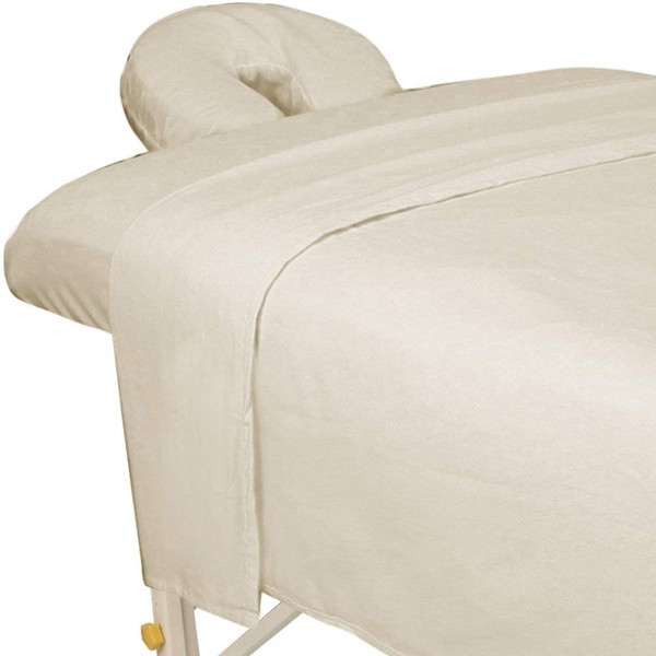 1-Piece Natural/Unbleached Massage and Spa Fitted Sheet for Portable Tables,