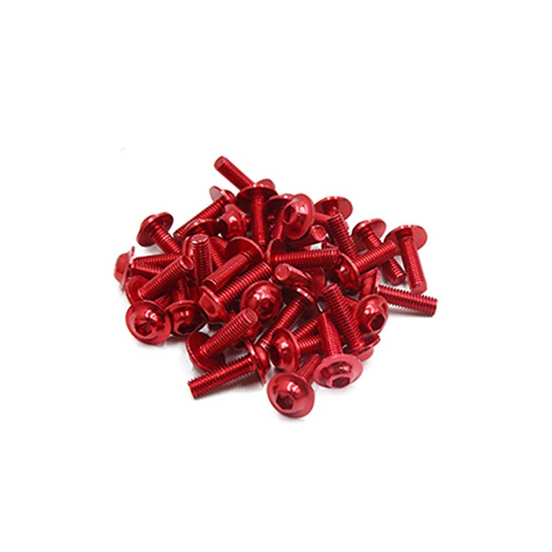 AUTUT Red Painted Motorcycle Fairing Fastener Hexagon Bolts Screws M6