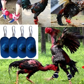 Arilaca Gamefowl Rooster Supplies, Chickens Supplies Poultry Care Supplies Blue Fighting Protection (4 pecs)