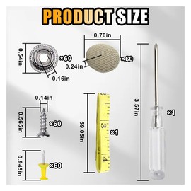 60PCS Car Roof Headliner Repair Rivets Retainer Buttons, Auto Roof Repair Kit Car Roof Snap Rivets, Fixing Repair Buckle for Car Interior Ceiling Cloth with Installation Tool