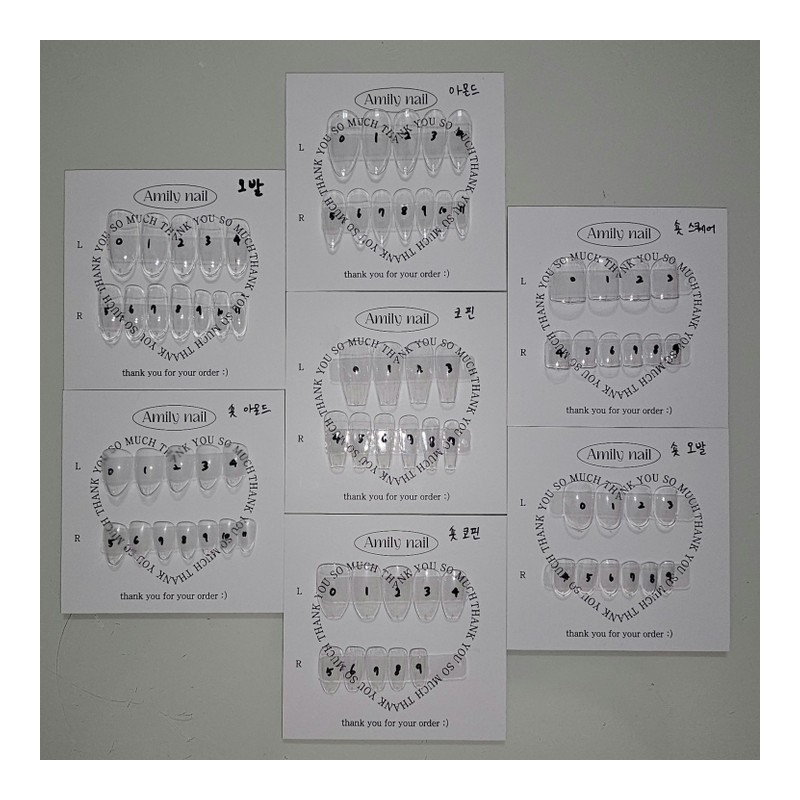 Sample Tip [Handmade Nail Tip] Emily Nail - Short Square