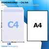 GP Globe Packaging 20 x C4 A4 White Window Self